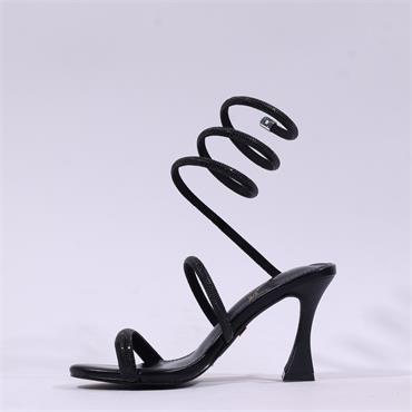 Una Healy Maneater Twist High Heel - Black Glitter